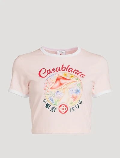 Mushroom Emblem Cropped T-Shirt