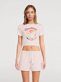 Mushroom Emblem Cropped T-Shirt