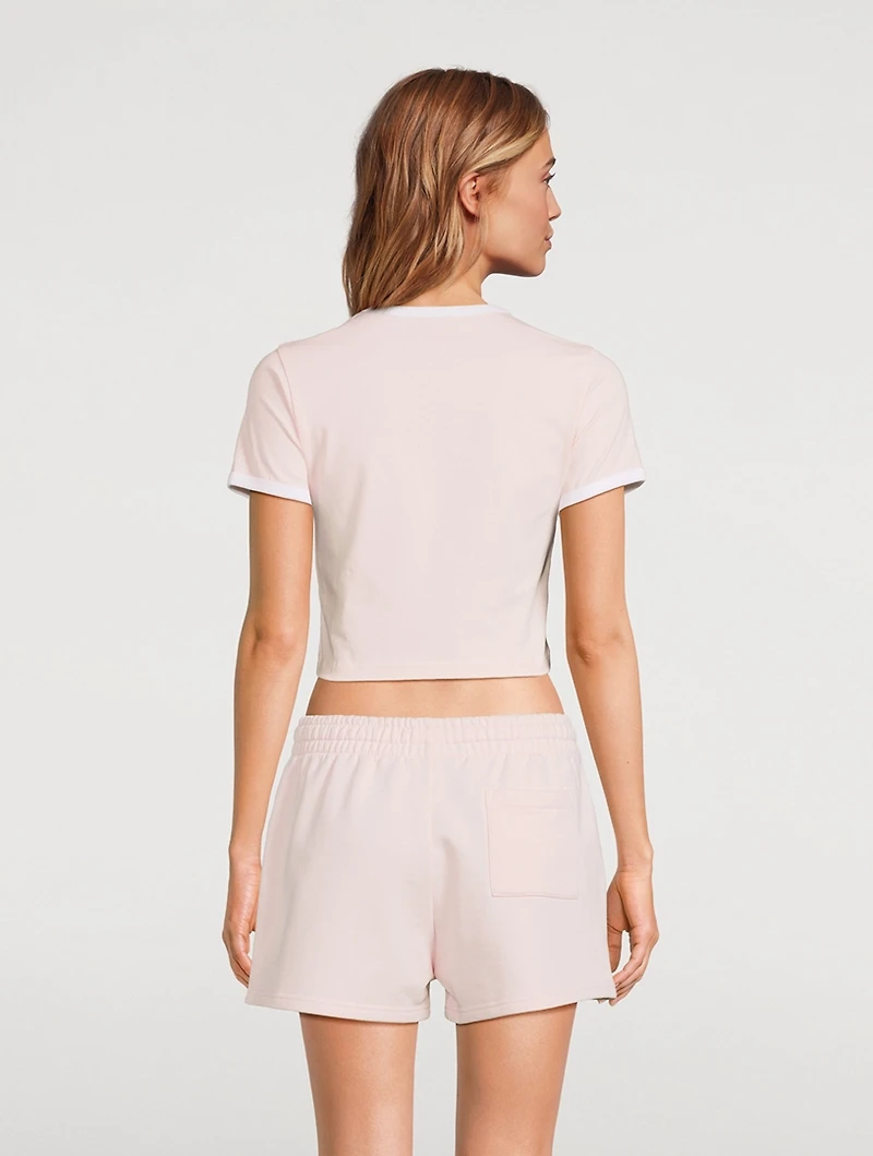 Mushroom Emblem Cropped T-Shirt