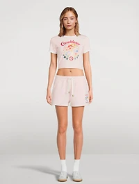 Mushroom Emblem Cropped T-Shirt