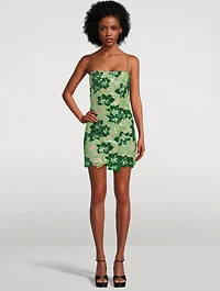 Sara Floral-Sequin Mini Dress