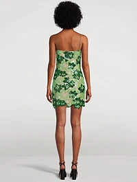 Sara Floral-Sequin Mini Dress