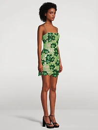 Sara Floral-Sequin Mini Dress