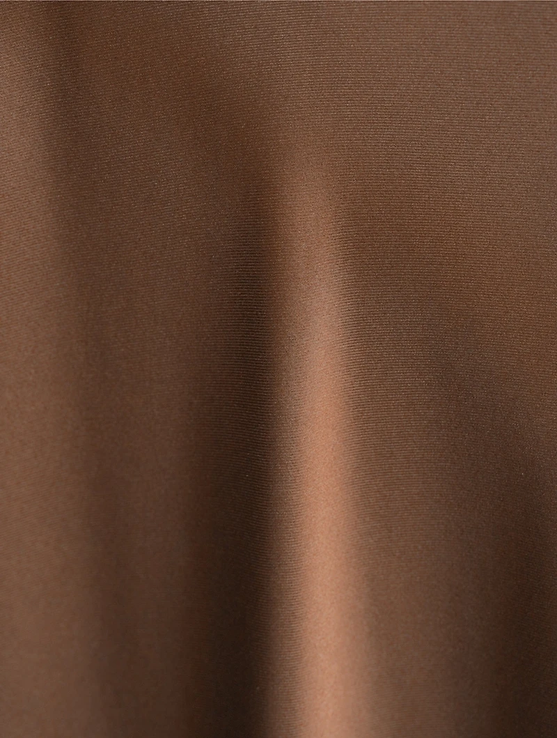 Pearl Satin Halter Gown