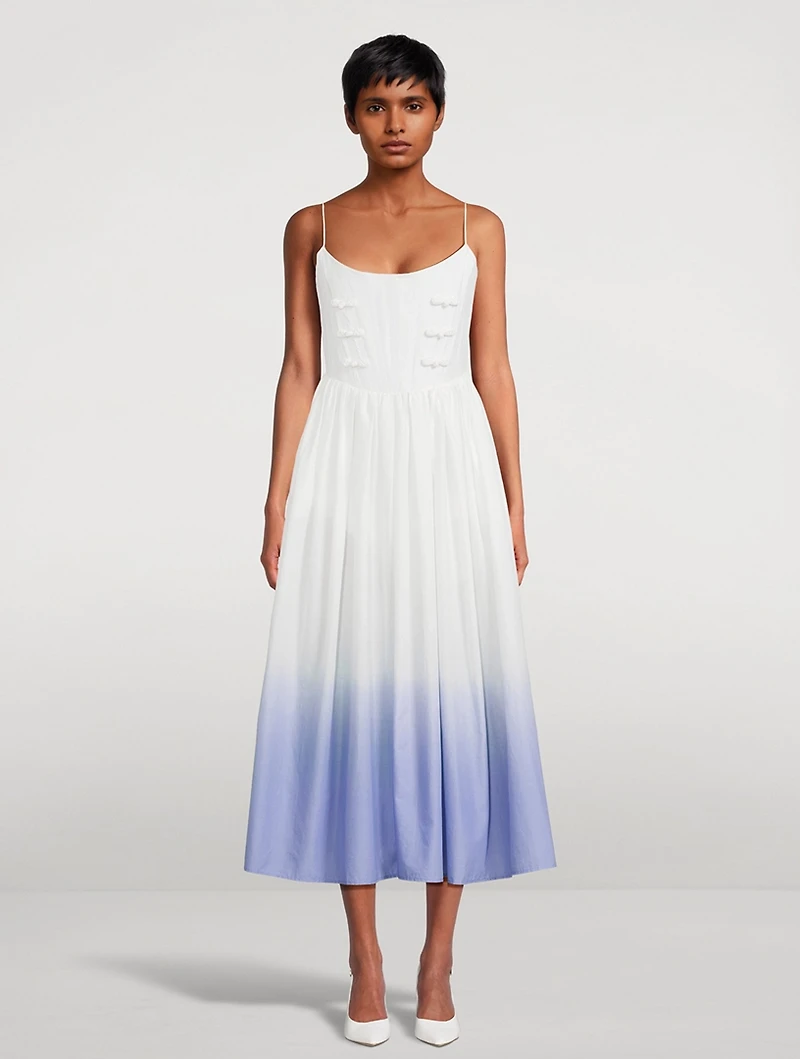 Henley Ombré Poplin Midi Dress
