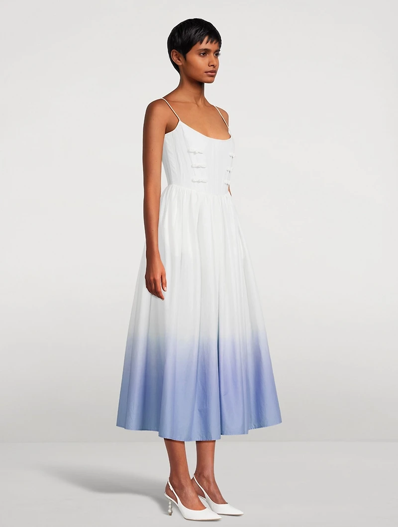 Henley Ombré Poplin Midi Dress