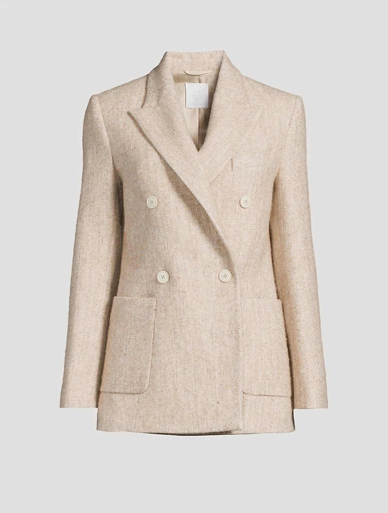 Double-Breasted Tweed Blazer