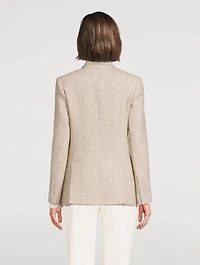 Double-Breasted Tweed Blazer