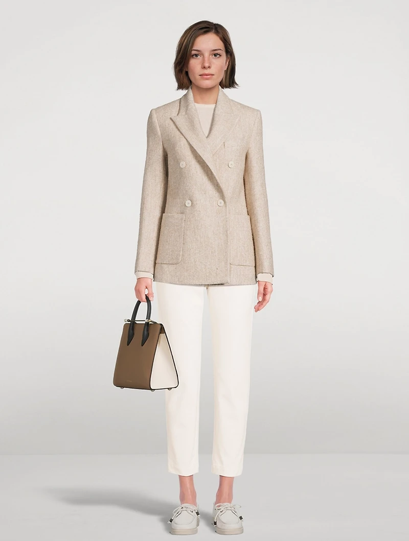 Double-Breasted Tweed Blazer