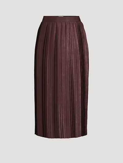Plissé Midi Skirt