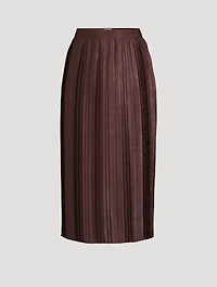 Plissé Midi Skirt
