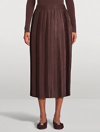 Plissé Midi Skirt