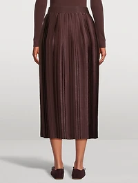 Plissé Midi Skirt