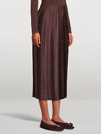 Plissé Midi Skirt