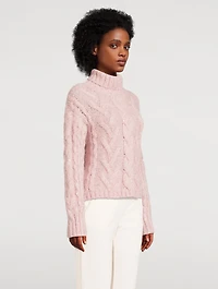 Cable-Knit Turtleneck Sweater