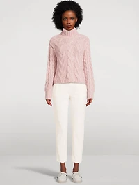 Cable-Knit Turtleneck Sweater