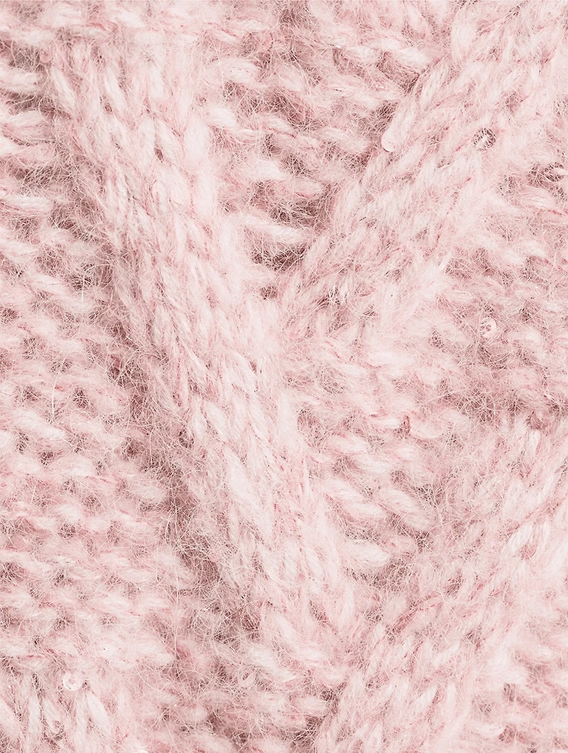 Cable-Knit Turtleneck Sweater