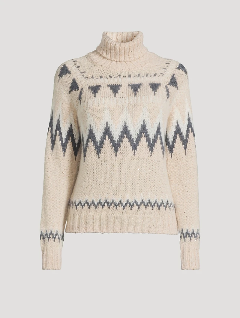 Jacquard Turtleneck Sweater