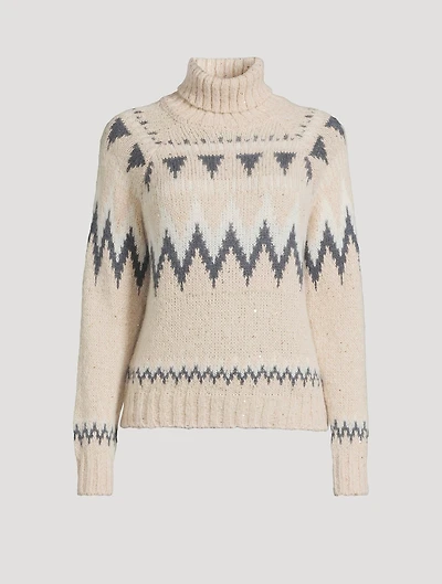 Jacquard Turtleneck Sweater