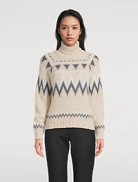 Jacquard Turtleneck Sweater