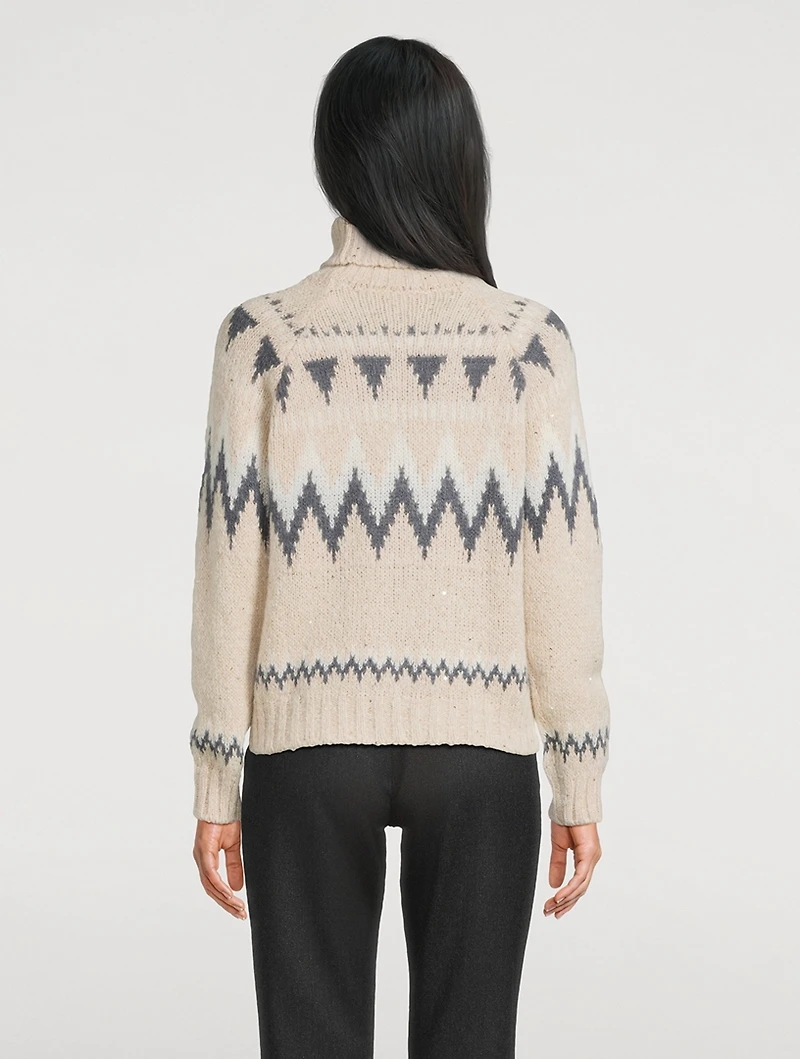 Jacquard Turtleneck Sweater