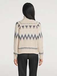 Jacquard Turtleneck Sweater