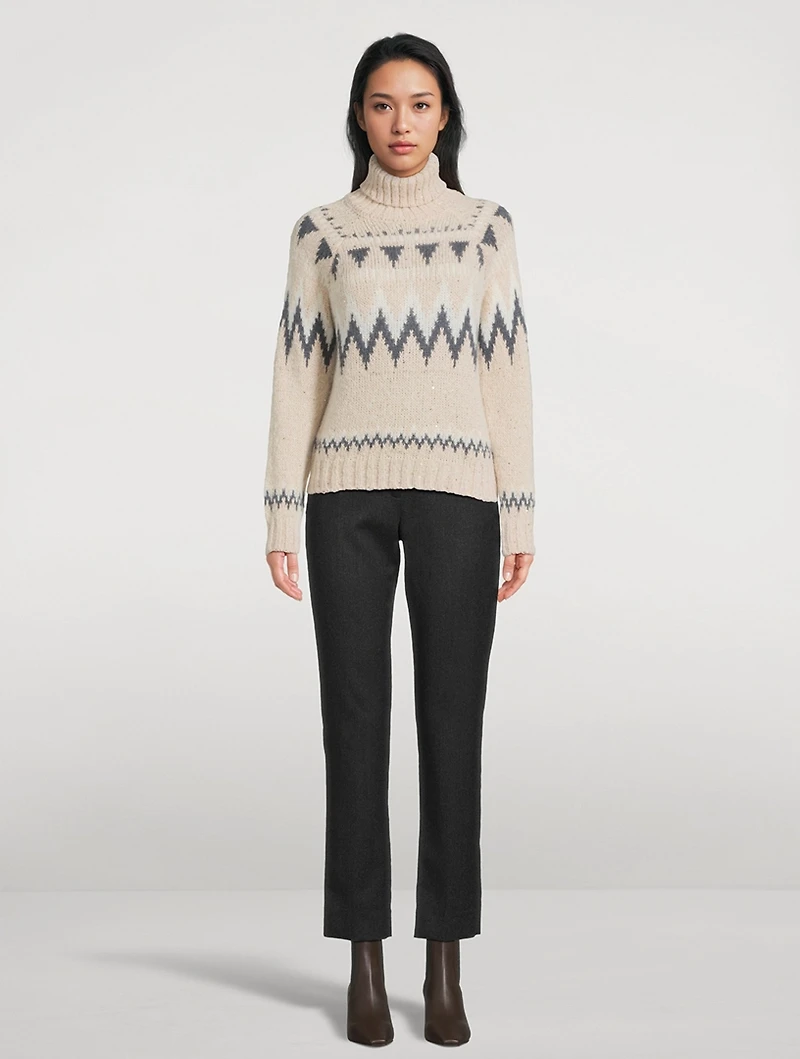 Jacquard Turtleneck Sweater
