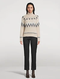 Jacquard Turtleneck Sweater