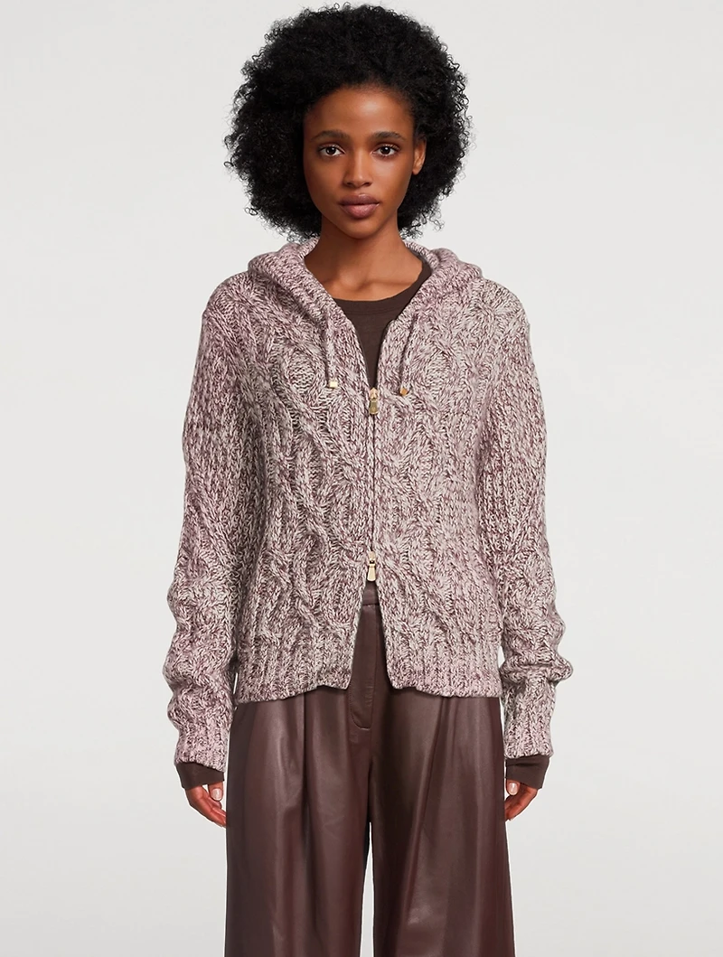 Cable-Knit Hoodie