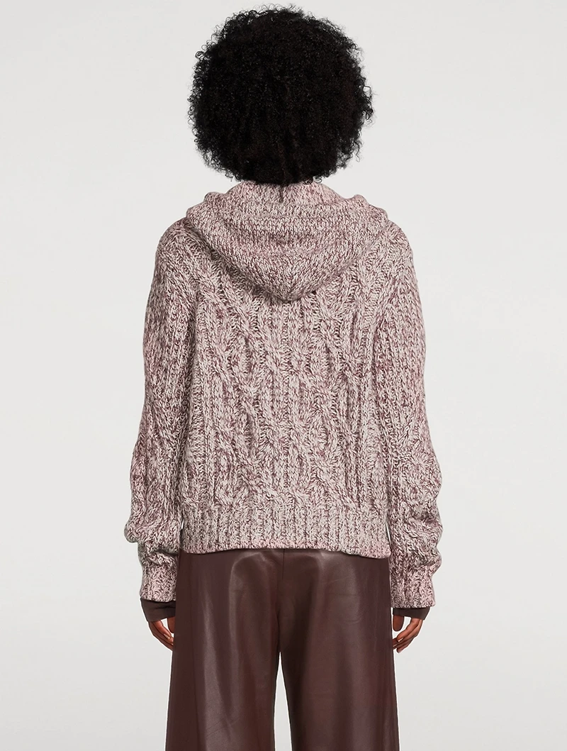 Cable-Knit Hoodie