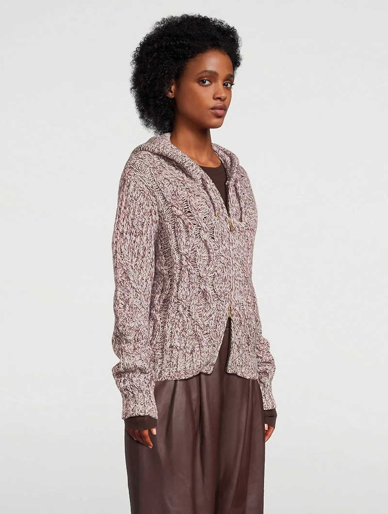 Cable-Knit Hoodie