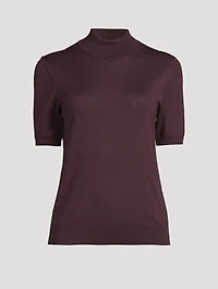 Wool Silk Turtleneck Sweater