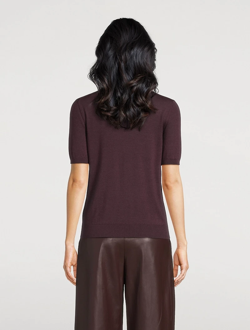 Wool Silk Turtleneck Sweater