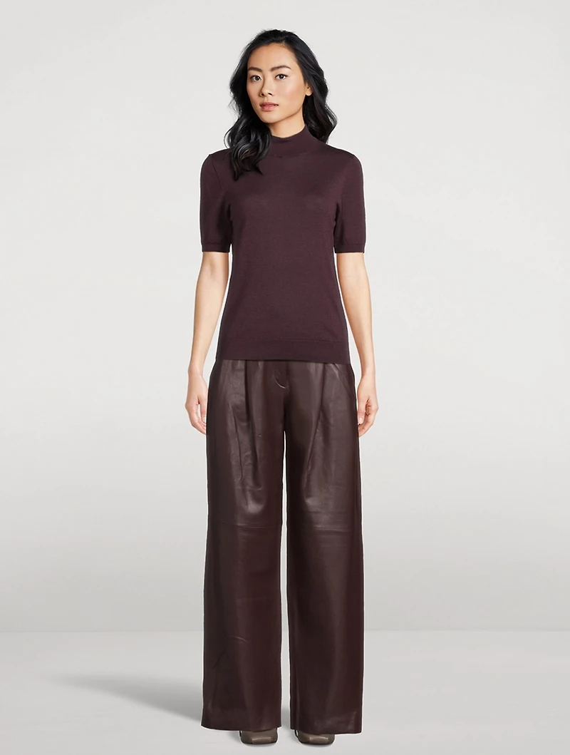 Wool Silk Turtleneck Sweater