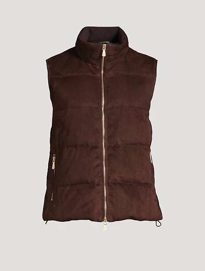 Padded Suede Vest