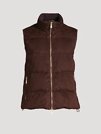 Padded Suede Vest