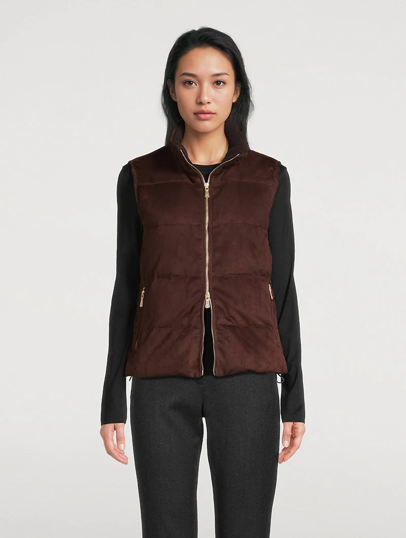 Padded Suede Vest