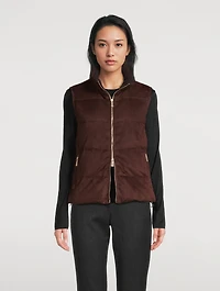 Padded Suede Vest