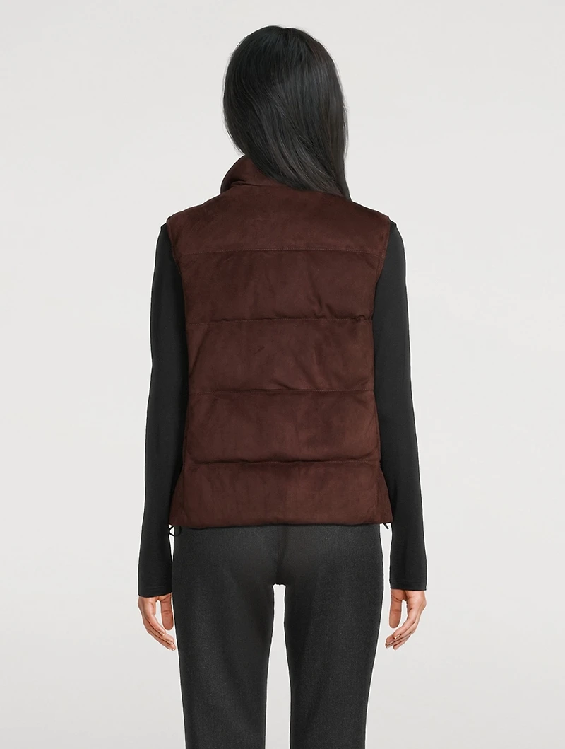 Padded Suede Vest