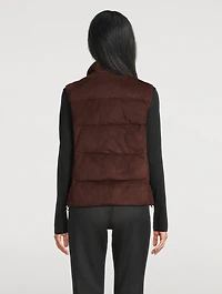 Padded Suede Vest