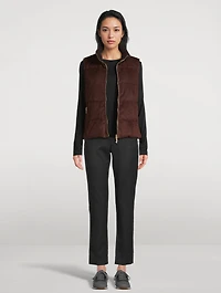 Padded Suede Vest