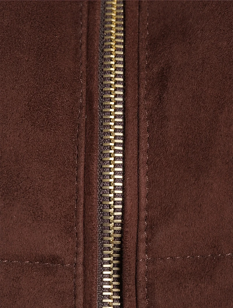 Padded Suede Vest