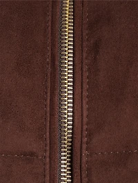 Padded Suede Vest