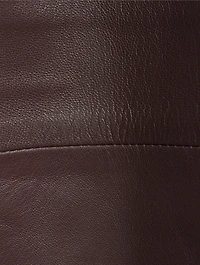Pleated Leather Trousers