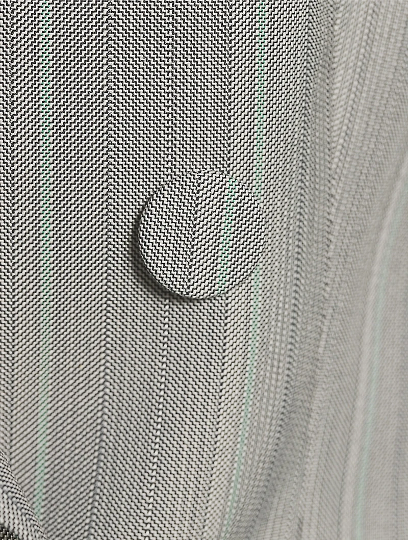 Beaura Double-Breasted Blazer Stripe Print