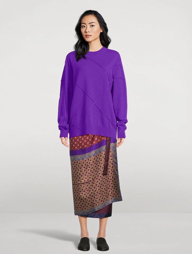 Scarfy Printed Silk Wrap Skirt