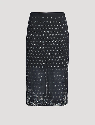 Sokna Embellished Pencil Skirt