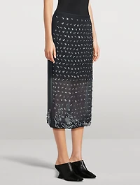 Sokna Embellished Pencil Skirt