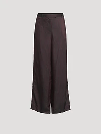 Penn Wide-Leg Trousers Stripe Print