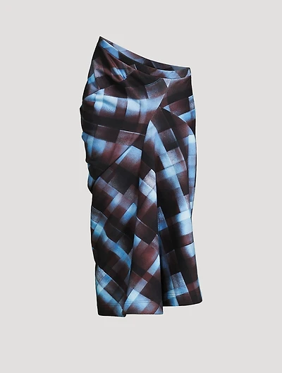 Harens Asymmetric Jersey Midi Skirt